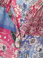 Cornelia Floral Silk Midi-Shirtdress