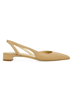 Delia Leather Slingback Pumps