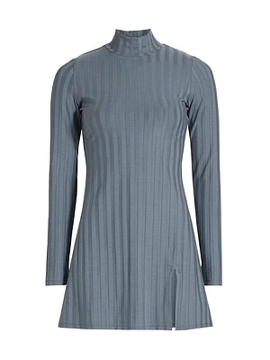 Libra Rib-Knit Minidress