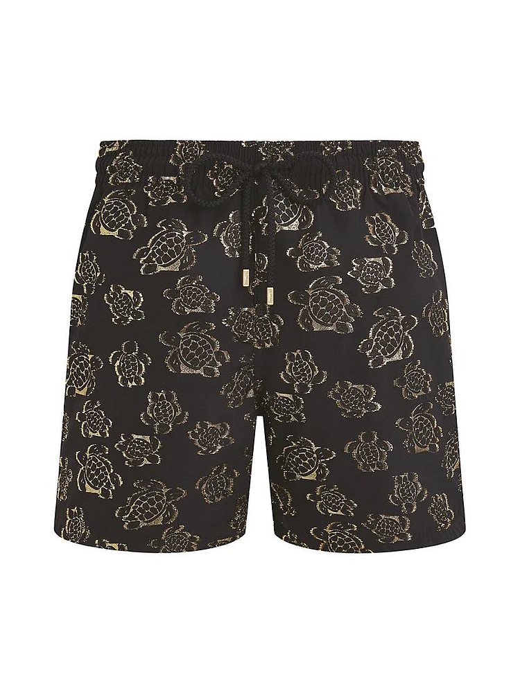 Metallic Jacquard Swim Shorts