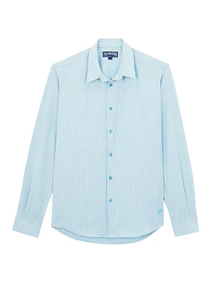 Wool-Blend Button-Front Shirt