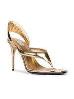 Tong 90MM Metallic Leather Sandals