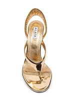 Tong 90MM Metallic Leather Sandals