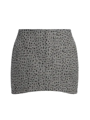 Jupe Curved-Hem Miniskirt