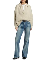 Callen Cashmere Spilt Collar Sweater