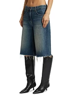 Alona Raw-Edge Denim Culottes