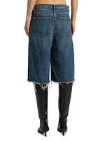 Alona Raw-Edge Denim Culottes