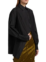 Silk-Cotton Button-Front Shirt