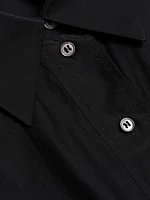 Silk-Cotton Button-Front Shirt