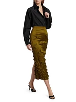 Silk-Cotton Button-Front Shirt