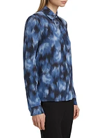 Hansen Floral Silk Button-Front Shirt