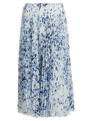 Cecily Crinled Chiffon Midi-Skirt