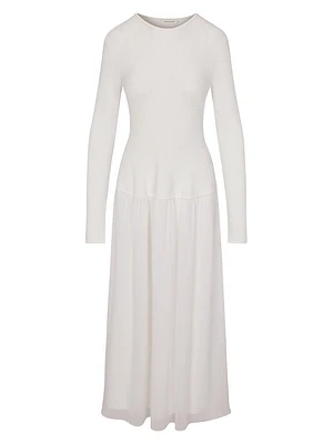 Calla Pieced Long-Sleeve Dress