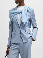 Slim-Fit Blazer Checked Wool