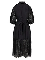 Idun Lace-Trim Shirtdress