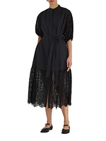 Idun Lace-Trim Shirtdress