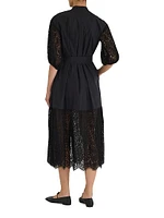 Idun Lace-Trim Shirtdress