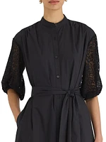 Idun Lace-Trim Shirtdress