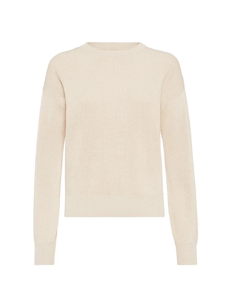 Cotton English Rib Sweater