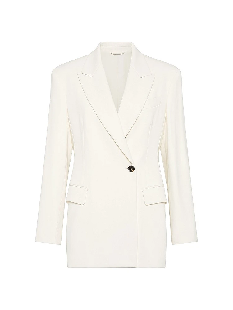 Comfort Viscose Couture Twill Blazer with Monili
