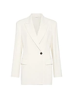 Comfort Viscose Couture Twill Blazer with Monili
