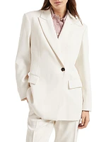 Comfort Viscose Couture Twill Blazer with Monili