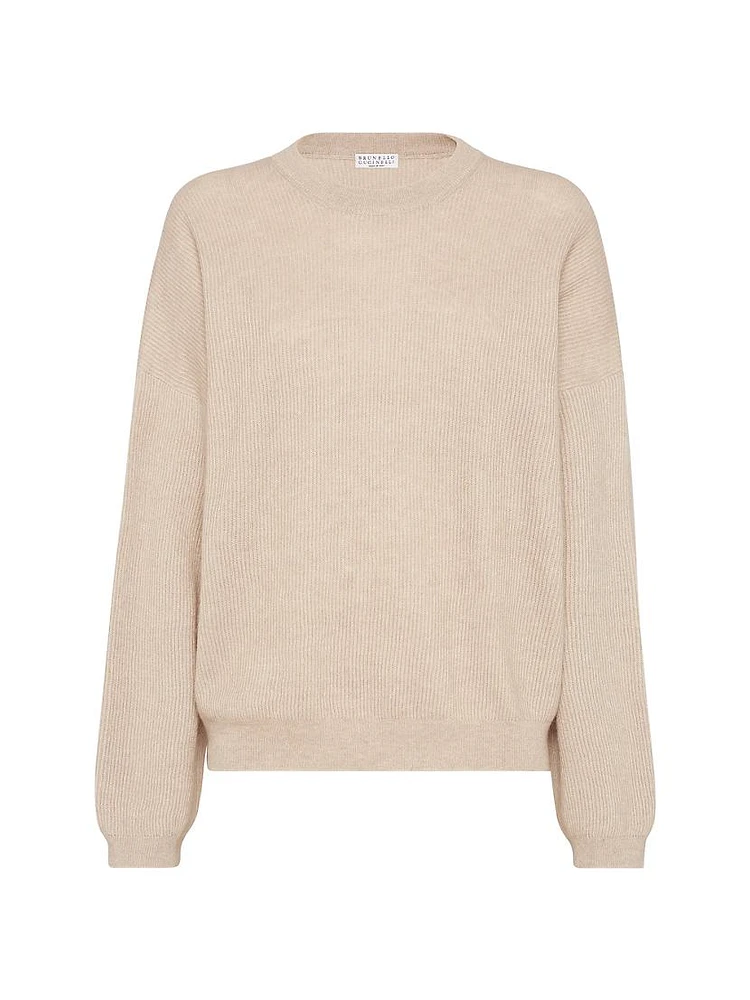 Alpaca and Cotton English Rib Sweater