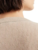 Alpaca and Cotton English Rib Sweater