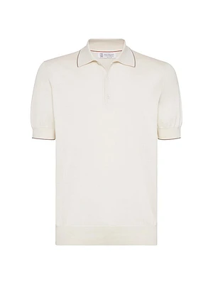 Cotton Lightweight Knit Polo Shirt