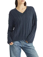 Cotton Dazzling Double Cable Sweater