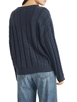 Cotton Dazzling Double Cable Sweater