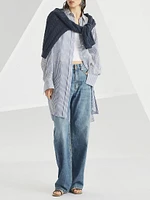 Cotton Dazzling Double Cable Sweater