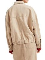 Garment Dyed Cotton and Linen Cover Four Pocket Jacket with Monili