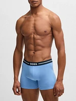 Three-Pack of Boxer Briefs with Logo Stripe Waistbands