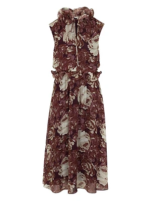 Sarita Chiffon Ruffled Midi-Dress