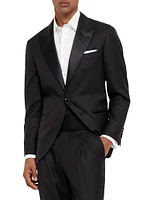 Tuxedo with Peak Lapel Jacket and Pleated Trousers