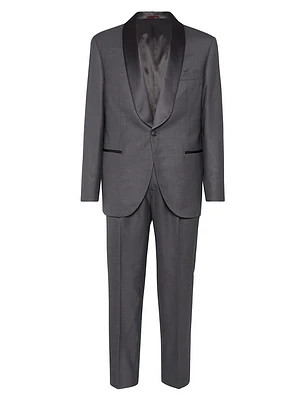 Tuxedo with Shawl Lapel Jacket and Pleated Trousers