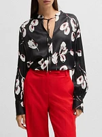 Relaxed-Fit Blouse with Tulip Print