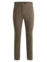 Relaxed-Fit Trousers Melange Stretch Sharkskin Fabric