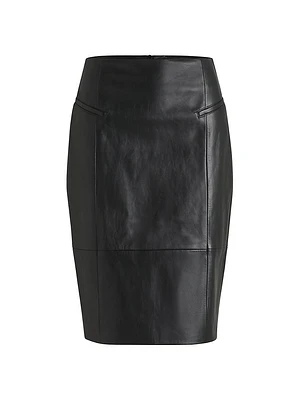 Pencil Skirt Lustrous Leather