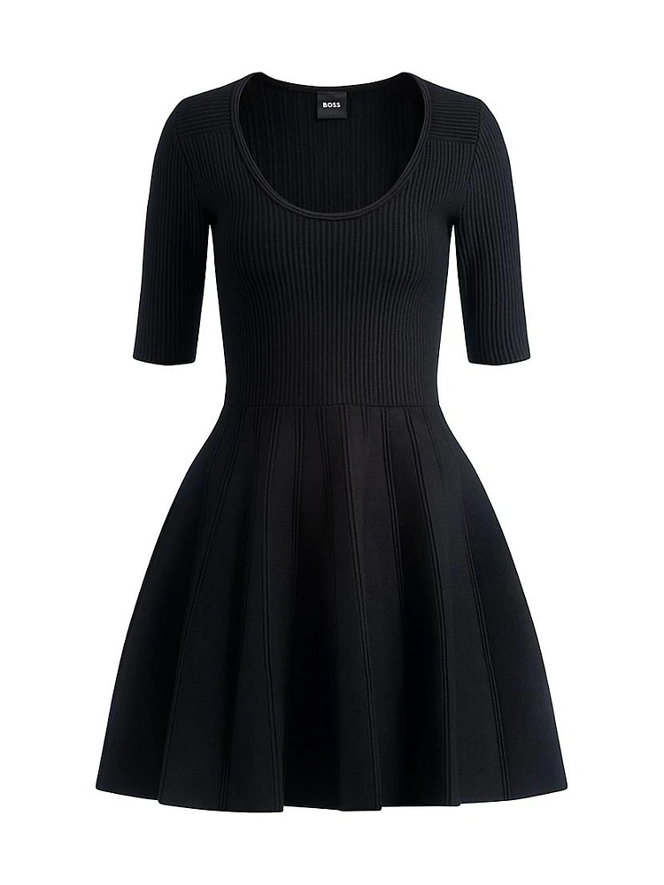 Knitted Dress Ottoman-Structured Stretch Fabric