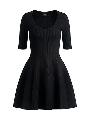 Knitted Dress Ottoman-Structured Stretch Fabric