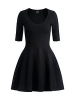 Knitted Dress Ottoman-Structured Stretch Fabric