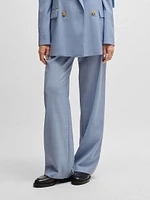 Regular-Fit Trousers Checked Wool