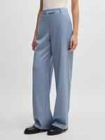 Regular-Fit Trousers Checked Wool