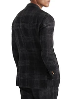 Wool, Silk and Linen Tartan Deconstructed Cavallo Blazer