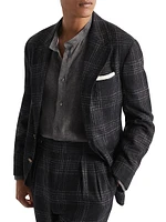 Wool, Silk and Linen Tartan Deconstructed Cavallo Blazer