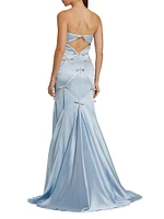 Prom Satin Strapless Mermaid Gown