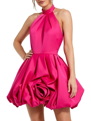 Ieena Satin Bubble-Hem Minidress