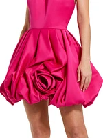Ieena Satin Bubble-Hem Minidress